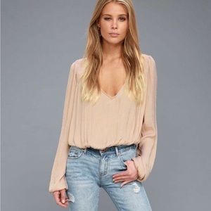 Free People Smockin And Rockin Bodysuit Blouson
